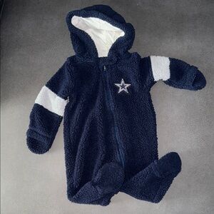 Team Apparel Blue and White Footies One Piece